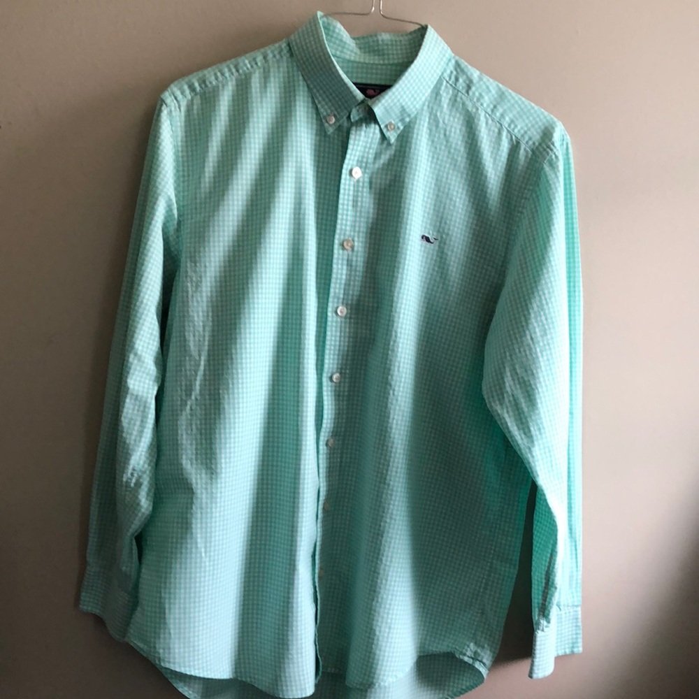 Vineyard Vines Light Green Casual Button-Down Shirts